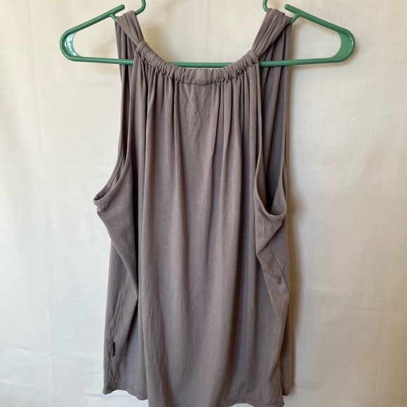 White Sierra hanging neck tank. Purple gray S/M - Picture 3 of 3